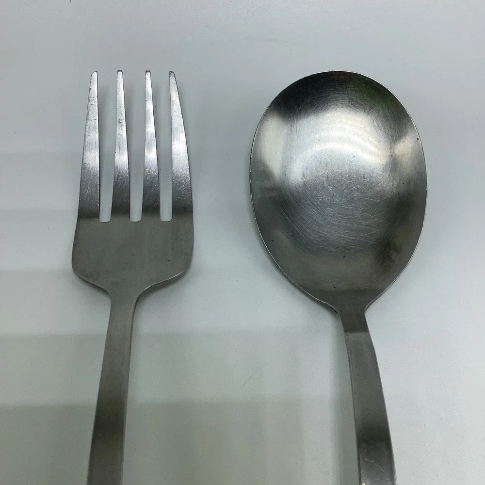 Vintage Kitchen Delite Salad Serving  Stainless‎ Steel Spoons & Fork  11